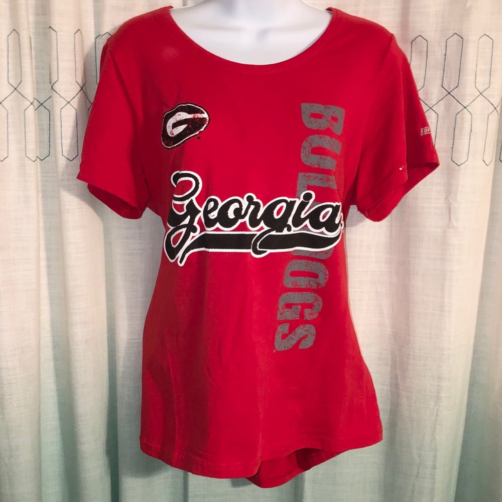 Ladies Georgia Bulldogs Tee Shirt (L) - Picture 2 of 8